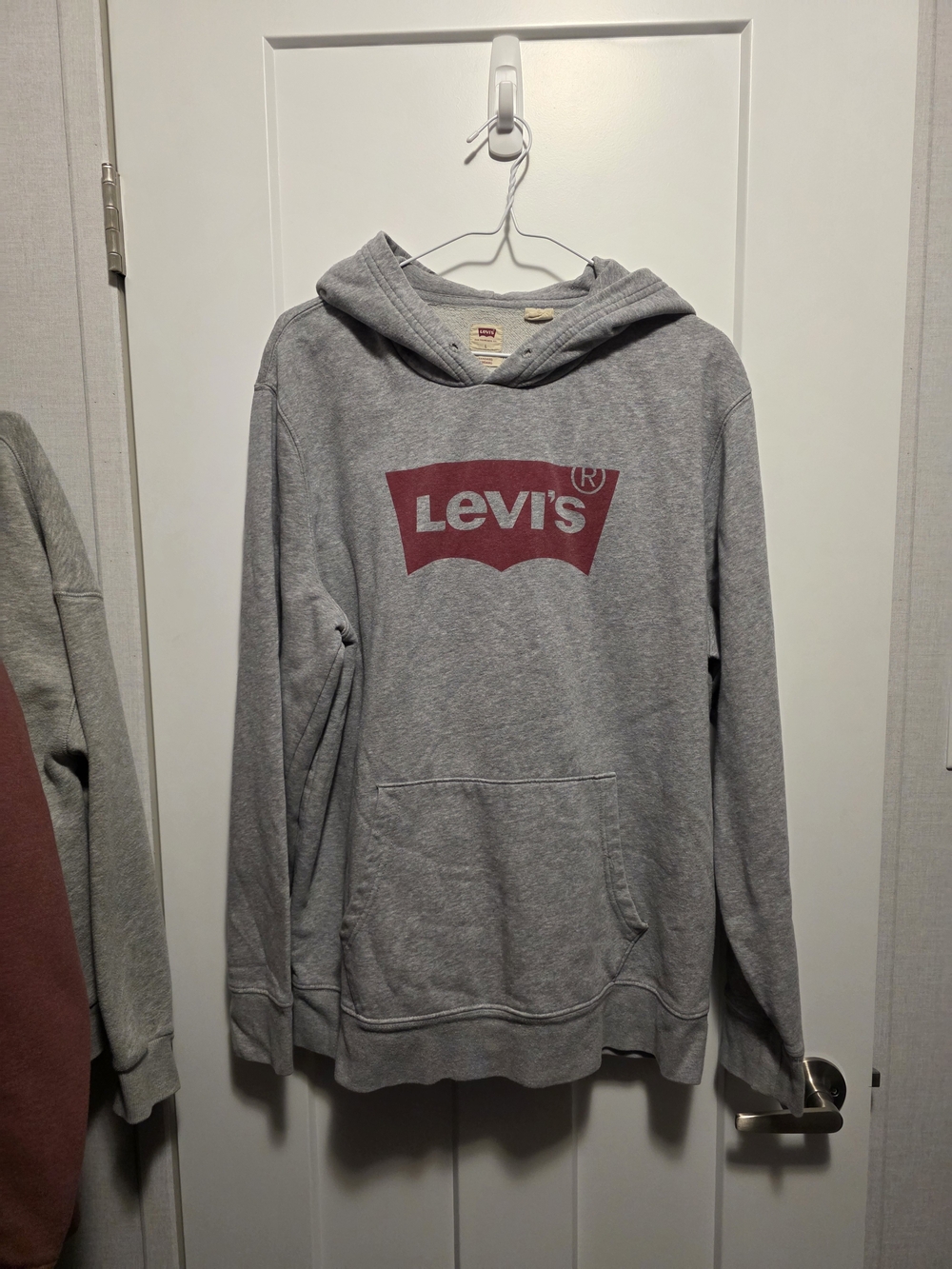 Levi's Gray Hoodie with Maroon Logo